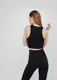 Топ-майка в рубчик HALTER TOP RIB 18863 L-XL черный