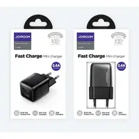 Адаптер сетевой JOYROOM Mini dual port smart fast charge  L-2A121 |2USB, 2.4A|