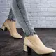Женские туфли на каблуке Fashion Vinnie 2025 40 размер 25 см Бежевый