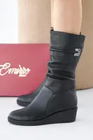Женские ботинки кожаные зимние черные Emirro 70/1 Т (42)
