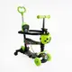 Самокат 5 в 1 Best Scooter, PU колеса с подсветкой. Green (163306)