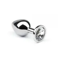 Анальний корок зі стразом Silver Diamond, L