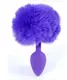 Анальная пробка ( размер S ) с хвостом Boss Series - Silicon PLUG Bunny Tail Purple