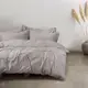 Постельное белье сатин premium Lotus Home - Dakota серо-бежевый семейный