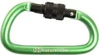 Карабін багатофункціональний з муфтою Naturehike D-type 80 мм NH15A008-D Green