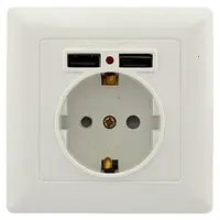 Розетка Светоприбор 1-я внутренняя+ 2 USB SV-8230