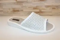 Тапочки женские белые натуральная кожа код Тп161
