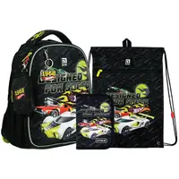 Набор Kite рюкзак + пенал + сумка для обуви SET_HW24-555S Hot Wheels