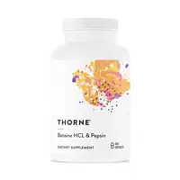 Натуральная добавка Thorne Betaine HCL &amp; Pepsin, 450 капсул