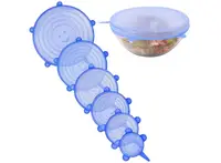 Набор силикон крышек Super Stretch Silicone Cиний 6 шт.
