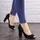 Женские туфли на каблуке Fashion Gauge 1591 38 размер 24,5 см Черный