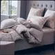 Постельное белье полуторный из мокрого хлопка с простыней на резинке Mallory Home Print 7 21129 150х210 см