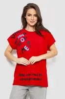 Футболка женская с принтом, цвет красный, 244R3001