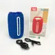 Портативная Bluetooth-колонка TG653 USB с ремешком. Цвет: синий