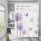 Шторка для ванны из полиэстера водонепроницаемая Bathlux 180x180 см с кольцами занавеска для ванной комнаты