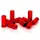 Наконечники тормозные на рубашки XLC BR-X10, ø5,0мм, 50шт, красные