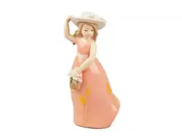 Фигурка декоративная Lefard Девушка 222-010 16 см персиковая