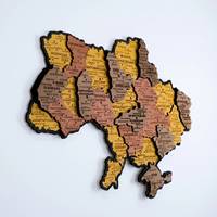 Мапа України настінна мала 3D об'ємна в коробці ручна робота 55*38.5 см Гранд Презент 11