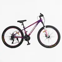 Велосипед Спортивный 26 дюймов Corso ENERGY EN-655 оборудование Shimano стальная рама 13 дюймов 21 скорость. Violet and Pink (184983)