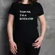 Футболка "Trust me I`m БУХГАЛТЕР" женская подарок бухгалтеру, Черный, XXL