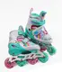 Роликовые коньки 097-S Best Roller колеса PU светящиеся. Turquoise (размер 29-33) (170005)