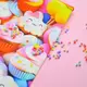 Ткань Панама хлопок IDEIA 180 см 235 гр/м2 з защитой от пятен, для скатертей, штор, декора сладкое сердечко
