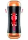 Мастурбатор с двумя входами FOXSHOW Vibrating Masturbation Cup USB 10 function + Interactive Function Black