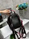 Черный с красным краем — стильный, молодежный и миниатюрный рюкзак Lady Bags на молнии (0438)