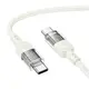 Кабель HOCO Spirit Type-C to Type-C transparent charging data cable U129 |60W/3A, 1.2M|