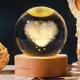 Ночник светильник 3D Хрустальный шар Д6 Сердце 13406