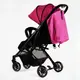 Коляска прогулочная детская "JOY" Fabiana (телескопическая ручка). Pink and black 118440