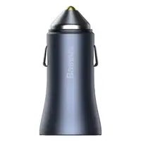 Адаптер автомобильный BASEUS Golden Contactor Pro Dual Quick Charger Car Charger |1USB/1Type-C, 5A/40W, QC/PD| (CCJD-0G)