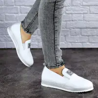 Мокасины женские кожаные Fashion Hayden 1894 39 размер 25 см Белый