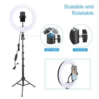 Тримач з кільцевим освітленням Bluetooth 12" YQ-320b light set (Kit1) | 170cm Stand, USB Powered, 3000-6500K |