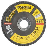 Круг пелюстковий торцевий Т29 (конічний) ZA Ø125мм P40 SIGMA (9173521)