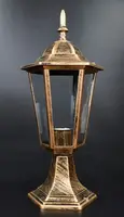 Фонарь уличный на ножке 25519 Золото 35х15х20 см.