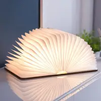 Светильник-книга на аккумуляторе Smart Book Gingko (Англия), натуральная кожа