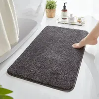 Коврик для ванной комнаты и душа напольный Bathlux 45х70 см с прорезиненной основой Темно-серый