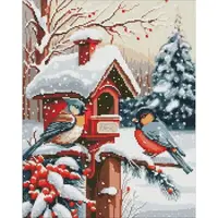 Алмазная мозаика "Лакомства птичек", (40х50 см)