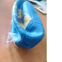 Уцінка. Мʼяч футбольний, гумовий №4 (синій) Потертий