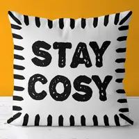 Подушка c принтом габардиновая Stay cosy 50x50 (5P_CASA052)