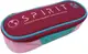 Школьный пенал Spirit бордовый с розовым