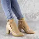 Женские туфли на каблуке Fashion Curly 2199 37 размер 24 см Бежевый