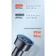 Адаптер автомобильный USAMS Dual Ports Digital Display Fast Car Charger US-CC146 C26 |1USB/1Type-C, 3A/95W, QC/PD|