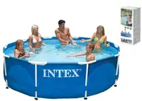 Басейн каркасний Intex 200 NP круглий розмір 305х76 см, об'єм 4485л. Blue (42516)