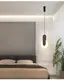 Люстра светодиодная подвесная LED светильник для квартиры на потолок лэд 26502 Черный 55-180х6х18 см.