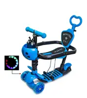 Самокат Scooter Божа корівка 5 в 1, багатофункціональний, із бортиком. Blue (956612321)