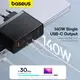 Адаптер сетевой Baseus GaN5 Pro Digital Fast Charger |2C+U, 160W/3A, PD3.1/QC| (With C to C 240W cable)