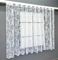 Коротка тюль, висотою 1,5м., жакард "Мармур". Колір білий. Код 1596т