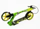 Самокат двухколесный Best Scooter колеса PU 200 мм стальная рама, ручной тормоз, 1 передний амортизатор. Green and Black (150145)